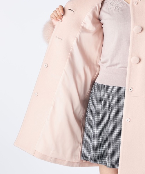 LAISSE PASSE(レッセパッセ)の「【尾州織】Ladyノーカラーコート(ノーカラーコート・レディース・ピンクベージュ・SMALL/MEDIUM)」の10枚目の写真