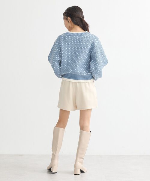 earth music&ecology（アースミュージックアンドエコロジー）の「ポコポコジャガードニットプルオーバー（ニット/セーター・レディース・ブルー/アイボリー/ブラック/レッド・FREE）」の21枚目の写真