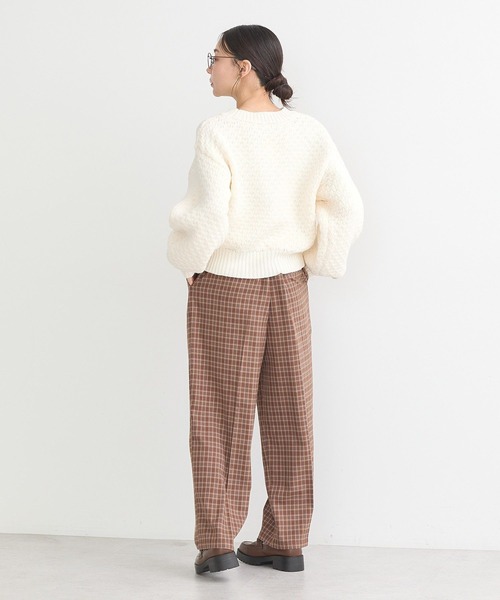 earth music&ecology（アースミュージックアンドエコロジー）の「ポコポコジャガードニットプルオーバー（ニット/セーター・レディース・ブルー/アイボリー/ブラック/レッド・FREE）」の14枚目の写真