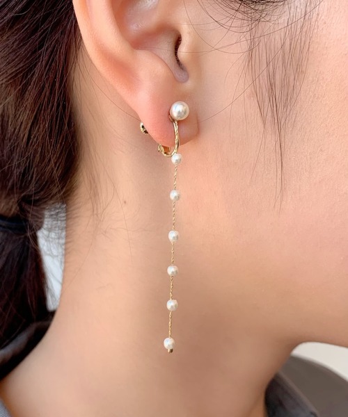 DG 人工パールイヤリング パール イヤリング ピアス 7-7.5mm