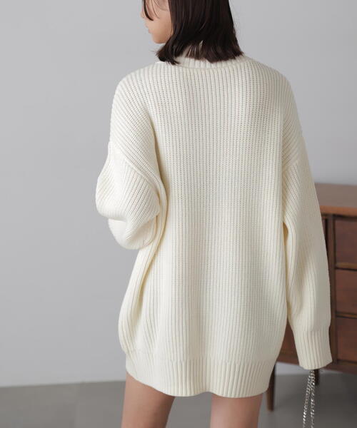 FREE'S MART（フリーズマート）の「◆ジップニットミニワンピース（ワンピース・レディース・ブラック/ホワイト/グレー・FREE）」の9枚目の写真