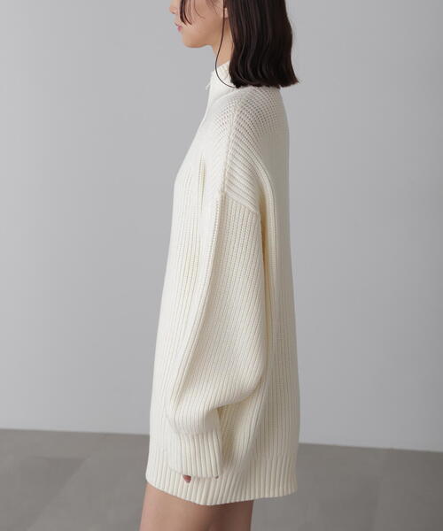 FREE'S MART（フリーズマート）の「◆ジップニットミニワンピース（ワンピース・レディース・ブラック/ホワイト/グレー・FREE）」の16枚目の写真