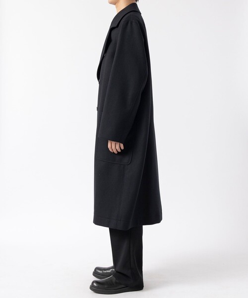 ATON(エイトン)の「【ATON/エイトン】SUPER 160S DOUBLE SAXONY DOUBLE BREASTED COAT(トレンチコート・メンズ・ブラウン/ブラック・4/6/2)」の4枚目の写真