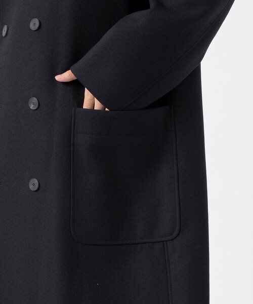 ATON(エイトン)の「【ATON/エイトン】SUPER 160S DOUBLE SAXONY DOUBLE BREASTED COAT(トレンチコート・メンズ・ブラウン/ブラック・4/6/2)」の12枚目の写真