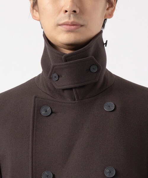 ATON(エイトン)の「【ATON/エイトン】SUPER 160S DOUBLE SAXONY DOUBLE BREASTED COAT(トレンチコート・メンズ・ブラウン/ブラック・4/6/2)」の21枚目の写真