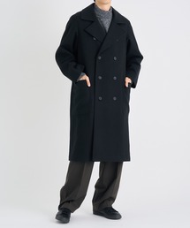【ATON/エイトン】SUPER 160S DOUBLE SAXONY DOUBLE BREASTED COAT