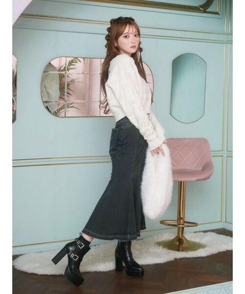 EATME（イートミー）の「フェイクファーバッグ（ハンドバッグ・レディース・ホワイト/グレー・FREE）」の6枚目の写真