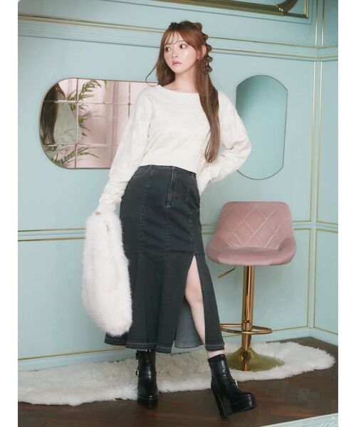 EATME（イートミー）の「フェイクファーバッグ（ハンドバッグ・レディース・ホワイト/グレー・FREE）」の7枚目の写真