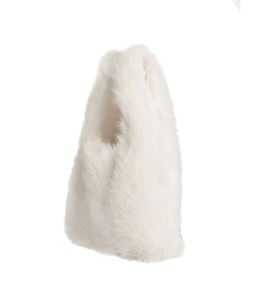 EATME（イートミー）の「フェイクファーバッグ（ハンドバッグ・レディース・ホワイト/グレー・FREE）」の9枚目の写真