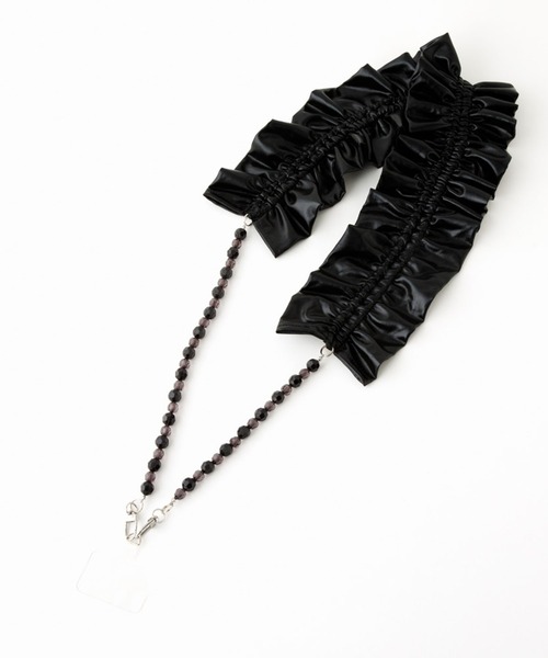 ELLEgirl（エルガール）の「ボリュームスマホショルダー【Casselini 】（ショルダーバッグ・レディース・シルバー/ブラック・FREE）」の2枚目の写真