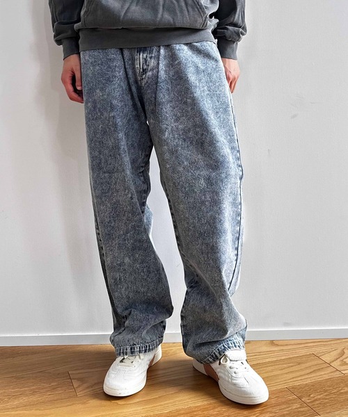 COLIN（コリン）の「COLIN:10.5oz デニムバギーパンツ（デニムパンツ・メンズ・ケミカルウォッシュ/ブラック/ブルー・M/L）」の3枚目の写真