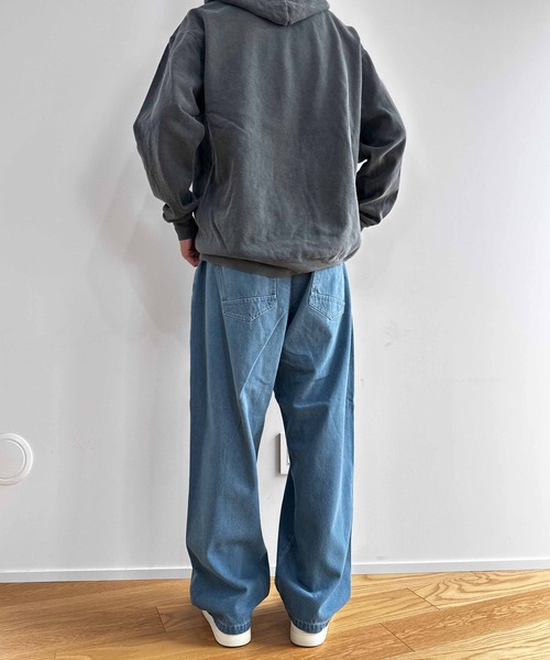 COLIN（コリン）の「COLIN:10.5oz デニムバギーパンツ（デニムパンツ・メンズ・ケミカルウォッシュ/ブラック/ブルー・M/L）」の14枚目の写真