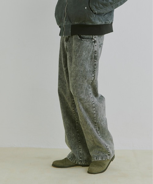 COLIN（コリン）の「COLIN:10.5oz デニムバギーパンツ（デニムパンツ・メンズ・ケミカルウォッシュ/ブラック/ブルー・M/L）」の20枚目の写真