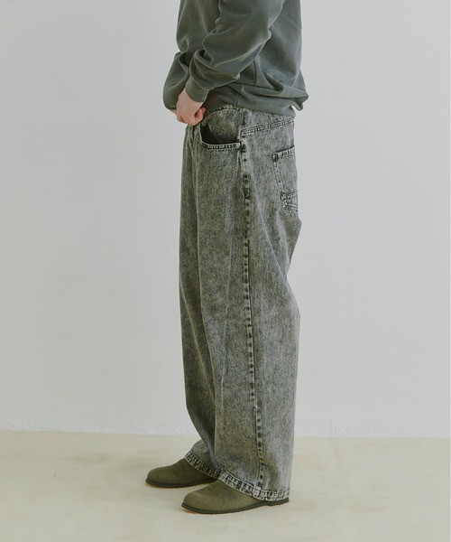 COLIN（コリン）の「COLIN:10.5oz デニムバギーパンツ（デニムパンツ・メンズ・ケミカルウォッシュ/ブラック/ブルー・M/L）」の21枚目の写真