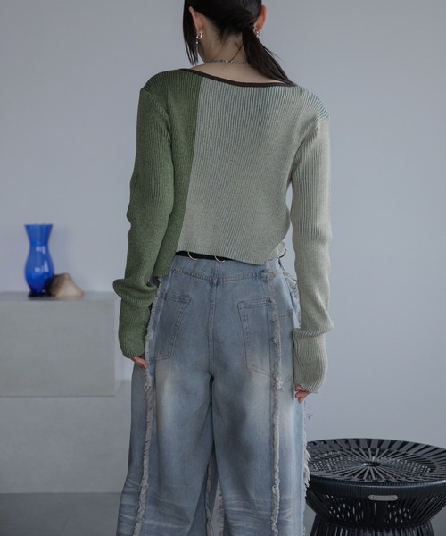 新品 エヴァムエヴァ アシンメトリー ノーカラーリネン カーディガン ボレロ 新品 エヴァムエヴァ アシンメトリー ノーカラーリネン カーディガン