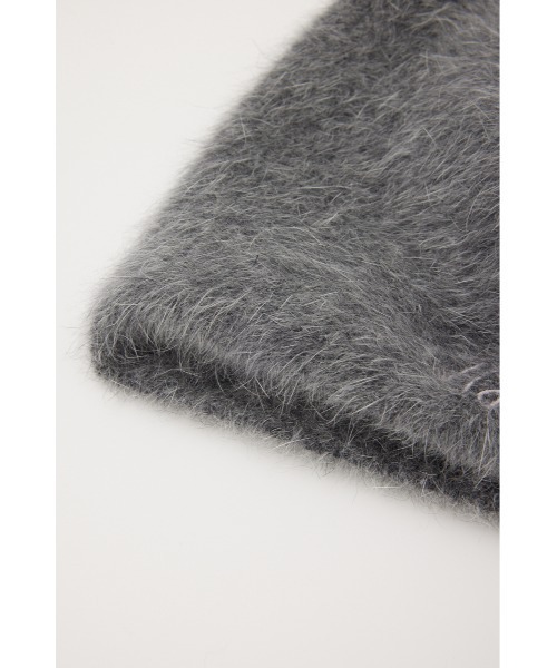 SLY（スライ）の「LOGO SHAGGY BEANIE ロゴ シャギー ビーニー（ニットキャップ/ビーニー・レディース・杢グレー/ブラック・FREE）」の5枚目の写真