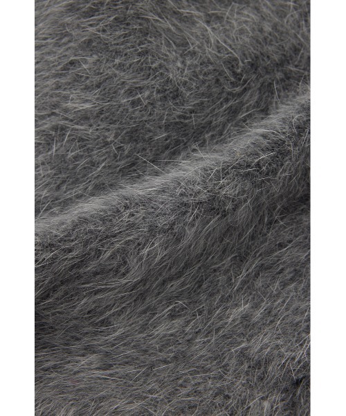 SLY（スライ）の「LOGO SHAGGY BEANIE ロゴ シャギー ビーニー（ニットキャップ/ビーニー・レディース・杢グレー/ブラック・FREE）」の6枚目の写真