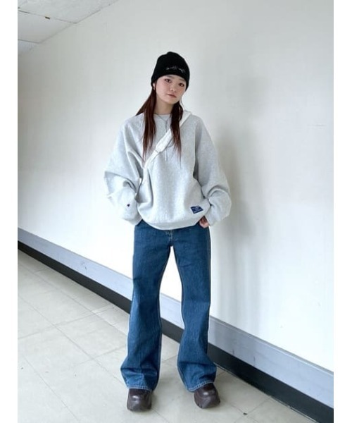 SLY（スライ）の「LOGO SHAGGY BEANIE ロゴ シャギー ビーニー（ニットキャップ/ビーニー・レディース・杢グレー/ブラック・FREE）」の15枚目の写真