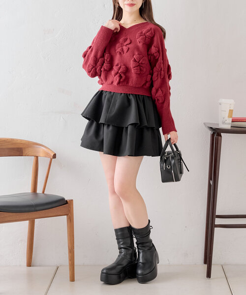 セール】フラワージャガードニット（ニット/セーター）｜Chico（チコ