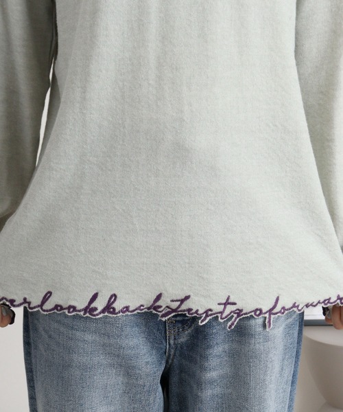 Emago(イマゴ)の「EMAGO ロゴ刺繍ハイネックロングスリーブ(Tシャツ/カットソー・レディース・グレー/杢グレー/ブラウン・FREE)」の20枚目の写真