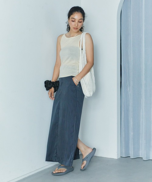 セール】Iラインストライプロングスカート（スカート）｜LIENCOEUR