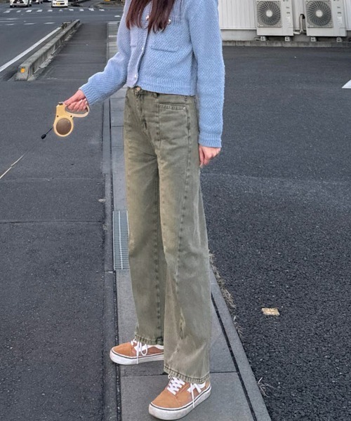 Miniministore（ミニミニストア）の「ヴィンテージ風ワイドデニムパンツ美脚（デニムパンツ・レディース・ブルー・M/XL/S/L）」の8枚目の写真