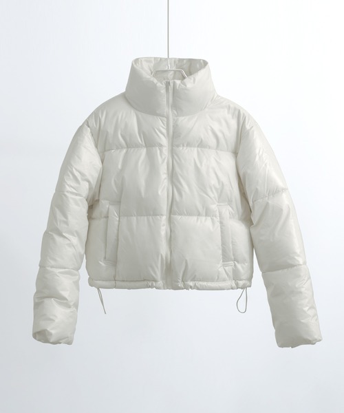 Fashion Letter（ファッションレター）の「メタリックカラー ショートダウンジャケット（ダウンジャケット/コート・レディース・ブラック/オフホワイト/シルバー・M）」の15枚目の写真