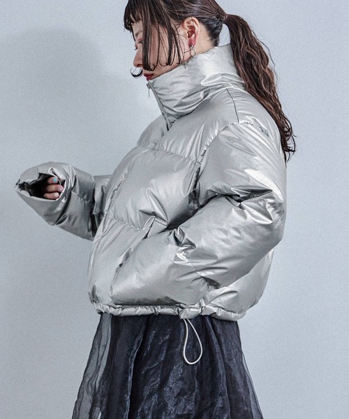 セール】メタリックカラー ショートダウンジャケット（ダウン