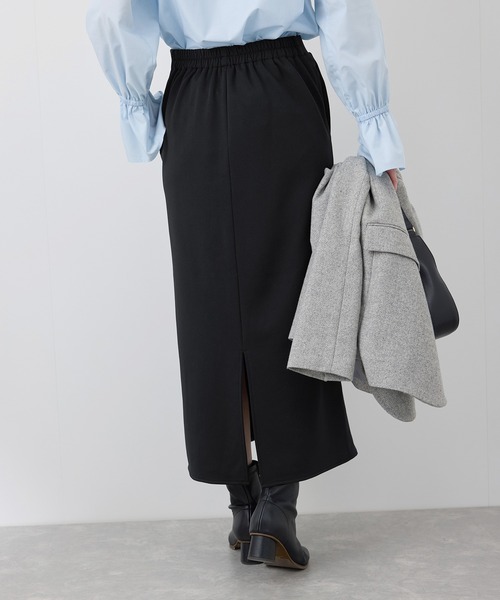 ROPE' PICNIC(ロペピクニック)の「【3サイズ展開】裏起毛ボンディングジョーゼットアイラインスカート(スカート・レディース・ベージュ系その他/ブラック・36/38/40)」の18枚目の写真