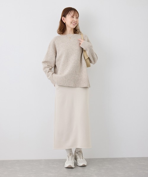 ROPE' PICNIC(ロペピクニック)の「【3サイズ展開】裏起毛ボンディングジョーゼットアイラインスカート(スカート・レディース・ベージュ系その他/ブラック・36/38/40)」の17枚目の写真