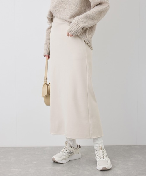 ROPE' PICNIC(ロペピクニック)の「【3サイズ展開】裏起毛ボンディングジョーゼットアイラインスカート(スカート・レディース・ベージュ系その他/ブラック・36/38/40)」の14枚目の写真