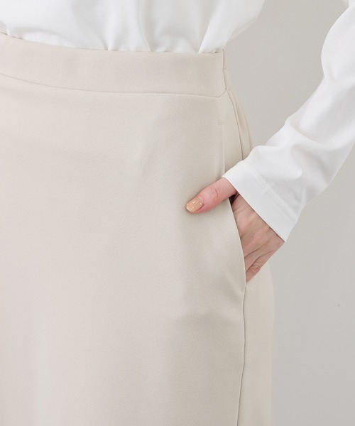 ROPE' PICNIC(ロペピクニック)の「【3サイズ展開】裏起毛ボンディングジョーゼットアイラインスカート(スカート・レディース・ベージュ系その他/ブラック・36/38/40)」の12枚目の写真