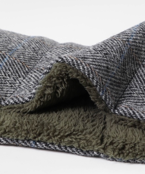 HARRIS TWEED(ハリスツイード)の「ハリスツイード中綿マフラー(マフラー・メンズ・ブラウン/ネイビー/グレー・ONE)」の7枚目の写真