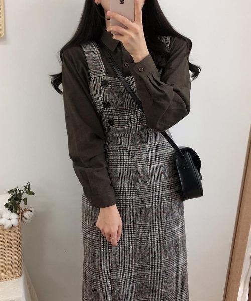 【セール】【&soiree】チェック柄キャミソールワンピース(CP)（ワンピース）｜＆soiree（アンドソワレ）