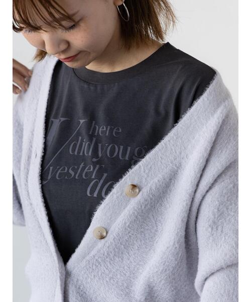 Lugnoncure（ルノンキュール）の「【抗菌防臭】柄アソートロングTシャツ（Tシャツ/カットソー・レディース・チャコールグレー/レッド/ベージュ・F）」の7枚目の写真