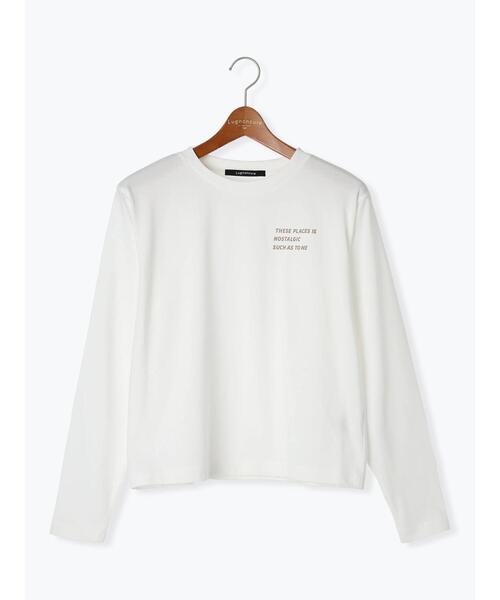 Lugnoncure（ルノンキュール）の「【抗菌防臭】柄アソートロングTシャツ（Tシャツ/カットソー・レディース・チャコールグレー/レッド/ベージュ・F）」の10枚目の写真