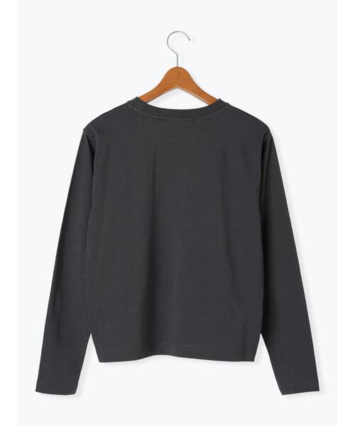 Lugnoncure（ルノンキュール）の「【抗菌防臭】柄アソートロングTシャツ（Tシャツ/カットソー・レディース・チャコールグレー/レッド/ベージュ・F）」の13枚目の写真