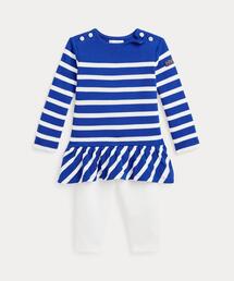 POLO RALPH LAUREN CHILDRENSWEAR（ポロ ラルフ ローレン チルドレンズウェア）の「ストライプド ジャージー Tシャツ & ポンチ レギンス セット（その他ベビーウェア・キッズ）」