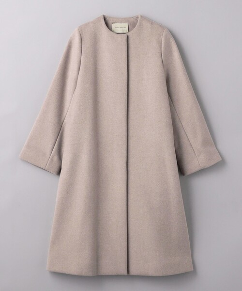 UNITED ARROWS（ユナイテッドアローズ）の「Aライン ミドル コート（ノーカラーコート・レディース・ブラック/ダークグレー/ベージュ・36/38/34）」の16枚目の写真