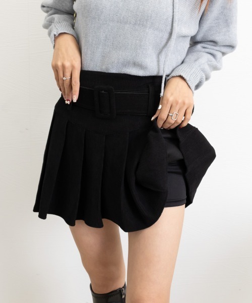 Miniministore（ミニミニストア）の「プリーツスカートコーデュロイミニスカート（スカート・レディース・ダークベージュ/ブラウン/アイボリー/ブラック・M/S/L）」の19枚目の写真