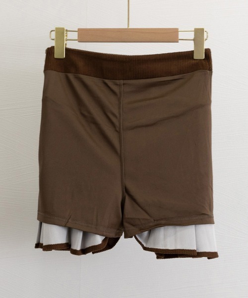 Miniministore（ミニミニストア）の「プリーツスカートコーデュロイミニスカート（スカート・レディース・ダークベージュ/ブラウン/アイボリー/ブラック・M/S/L）」の9枚目の写真