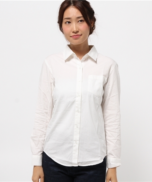 WEGO（ウィゴー）の「WEGO/ベーシックポプリンシャツ（シャツ/ブラウス・レディース・レッド系その他/ホワイト/ホワイト系その他/ブラック系その他・FREE）」の5枚目の写真