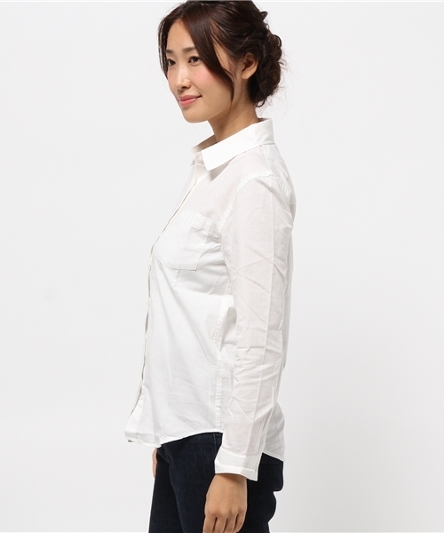 WEGO（ウィゴー）の「WEGO/ベーシックポプリンシャツ（シャツ/ブラウス・レディース・レッド系その他/ホワイト/ホワイト系その他/ブラック系その他・FREE）」の6枚目の写真