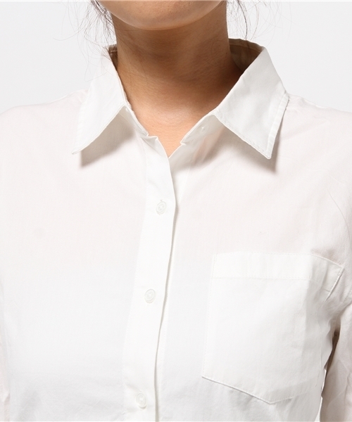 WEGO（ウィゴー）の「WEGO/ベーシックポプリンシャツ（シャツ/ブラウス・レディース・レッド系その他/ホワイト/ホワイト系その他/ブラック系その他・FREE）」の8枚目の写真