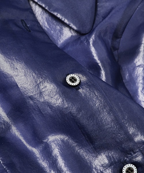 ANREALAGE(アンリアレイジ)の「WINDPROOF ORGANDY BLOUSE(シャツ/ブラウス・レディース・ネイビー/ベージュ・40/38/36)」の10枚目の写真