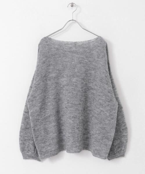 ITEMS URBANRESEARCH（アイテムズ アーバンリサーチ）の「モヘアタッチシアーニットプルオーバー（ニット/セーター・レディース・グレー/オフホワイト/ブラウン系その他/オレンジ・FREE）」の15枚目の写真