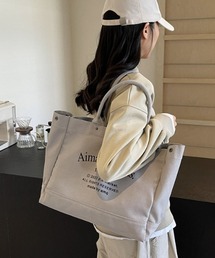 SHEPP（シープ）の「【大容量】【A4サイズ対応】レタリングトートバッグ（トートバッグ）」