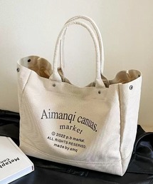 SHEPP（シープ）の「【大容量】【A4サイズ対応】レタリングトートバッグ（トートバッグ）」