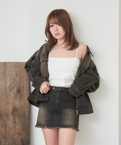 RAY CASSIN（レイカズン）の「カップ付きレースチューブトップ（チューブトップ・レディース・ネイビー/アイボリー/ブラック系その他2/ホワイト系その他2・FREE）」の5枚目の写真