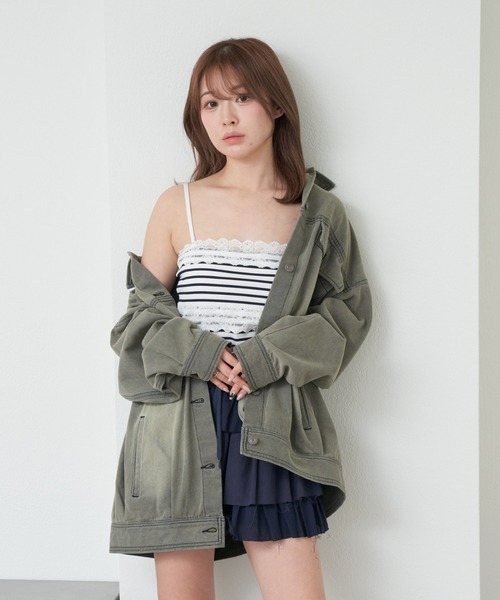 RAY CASSIN（レイカズン）の「カップ付きレースチューブトップ（チューブトップ・レディース・ネイビー/アイボリー/ブラック系その他2/ホワイト系その他2・FREE）」の10枚目の写真